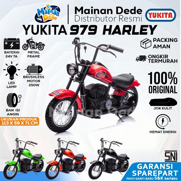 Gambar Mainan Motor Aki Anak Yukita 979 Harley Motorcycles yukita979 - Merah, DUS BAWAAN dari Mainan Anak Dede undefined Tokopedia