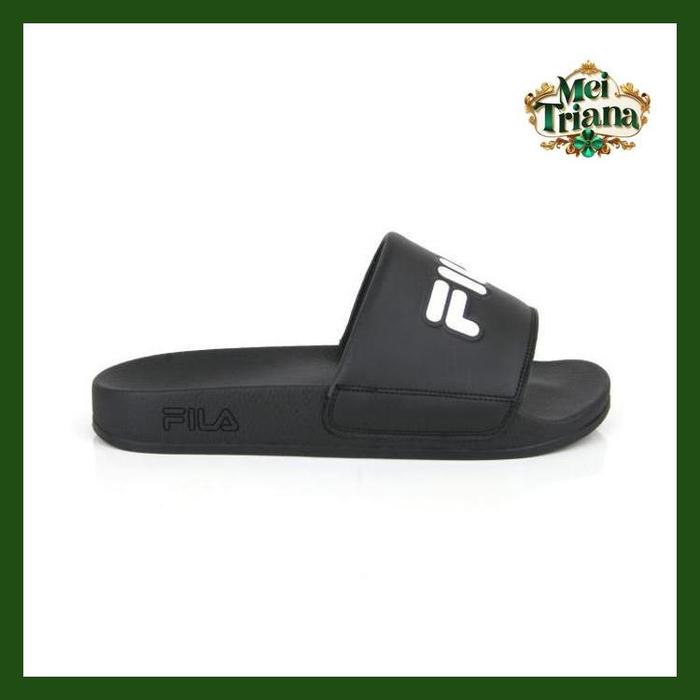 Gambar FILA Sandal Slide Wanita Drifter Classic - Black/Black/White - 37 dari mei Triana undefined Tokopedia
