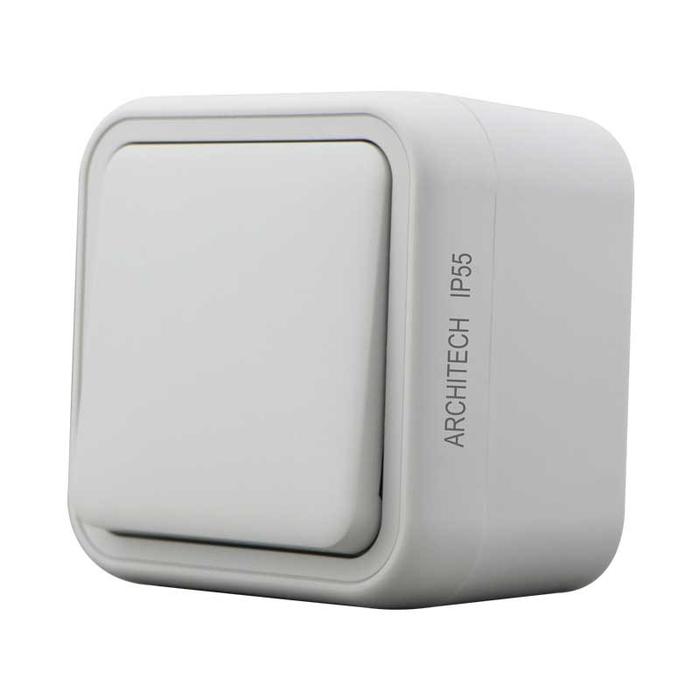 Gambar SAKLAR ARCHITECH PACIFIC WATERPROOF GREY - V12 - ENGKEL HOTEL dari ADC Lighting undefined Tokopedia