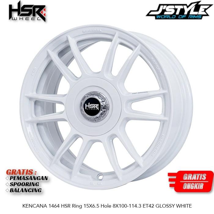 Gambar JUAL VELG RACING HSR WHEEL ORIGINAL HSR KENCANA R15 H8X100-114,3 XENIA BINGUO AGYA YARIS BRIO KIJANG DLL dari JStyle World of Rims undefined Tokopedia