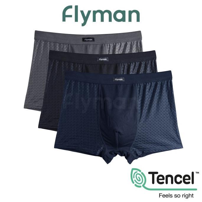 Gambar BARU FLYMAN CELANA DALAM PRIA BOXER TENCEL 3 PCS FM 3244 - XXL dari Azizul Shop undefined Tokopedia