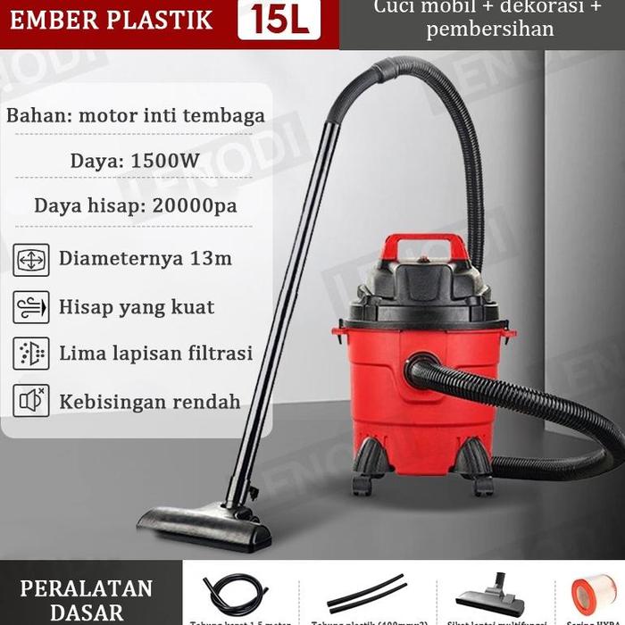 Gambar READY BARU LENODI Vacuum Cleaner 18L 2000W 3in1 Vakum/Air Hisap/Blower Sedot Debu Basah Kering Vacum Blower Wet Dry Penyedot Debu Karpet Dan Kasur Portable - 15L-Merah dari CV ANGKASA JAVA undefined Tokopedia