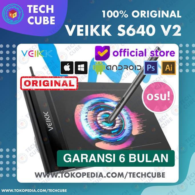 Gambar Prj Veikk S640 Digital Graphic Drawing Pen Tablet Osu Alt H420 G430 G640 - Tablet dari PRJ STOREE undefined Tokopedia