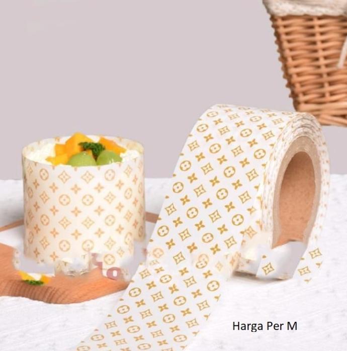 Gambar MCC02 Plastik Mika MOTIF Pembatas Pinggiran Kue Cake Tart Collar - L1-LV Putih dari KitchenCooking undefined Tokopedia