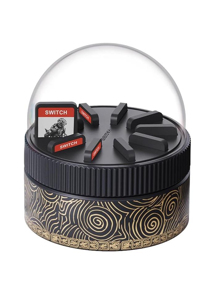 Gambar Hagibis SWCB05 Switch Rotating Game Card Case with 10 Game Card Slots Creative NS Card Storage Box Holder for Nintendo Switch/Lite/OLED - Black Gold dari Hagibis Indonesia undefined Tokopedia