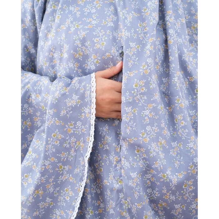 Gambar hai Dav! Mukena Katun Jepang Dewasa. Baby Rose Series - Grey dari hai Dav Muslim Wear undefined Tokopedia