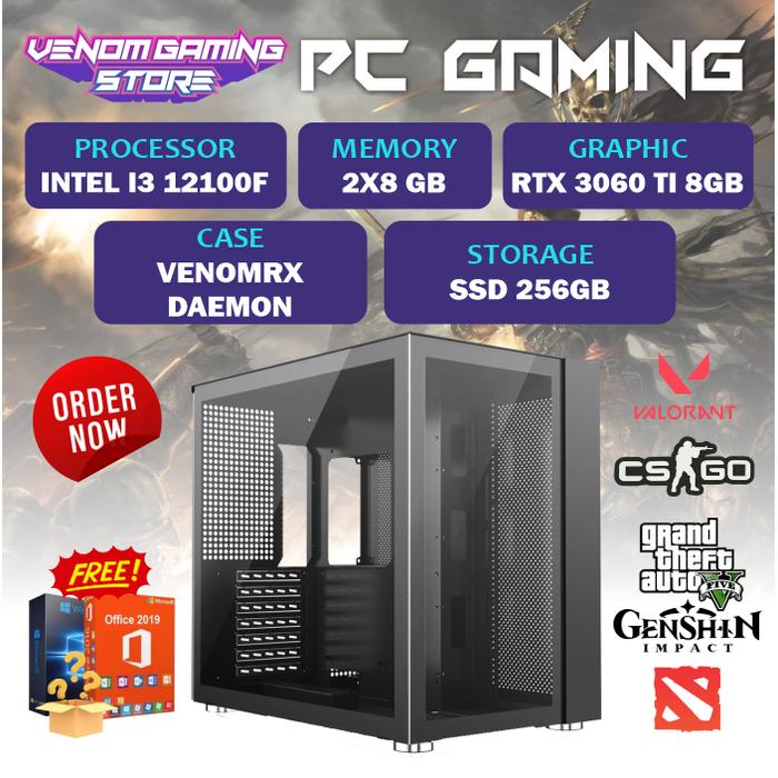 ゲーミングPC i3 12100F 16G RTX3060Ti Win11Pro PC Gamer Armada