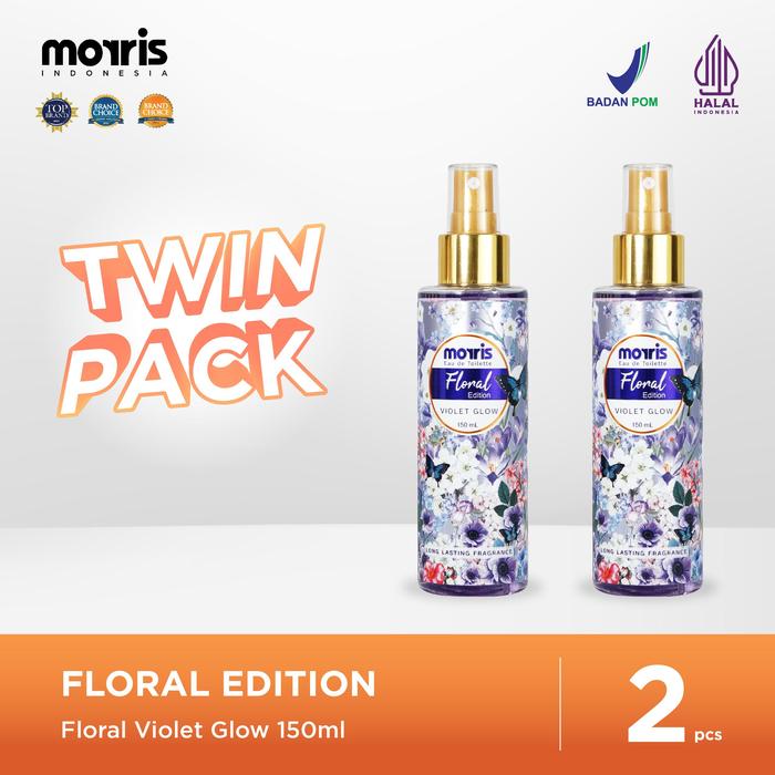 Gambar [TWIN PACK] Morris Floral Edition Parfum Wanita 150 ml (Isi 2 Pcs) - Violet Glow 2pc dari Morris Indonesia_NEW undefined Tokopedia