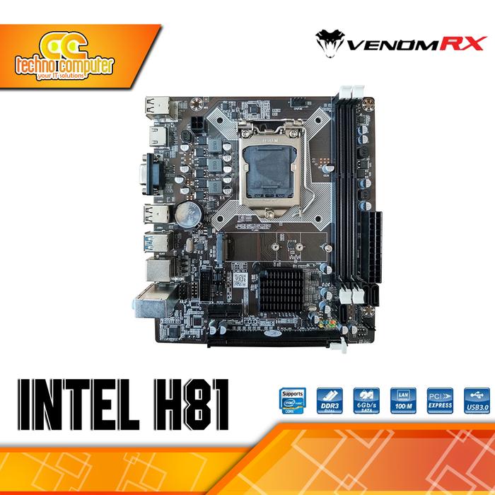 Gambar MOTHERBOARD VENOMRX H81 - mATX, LGA1150, H81, DDR3 dari Techno Computer Bali undefined Tokopedia