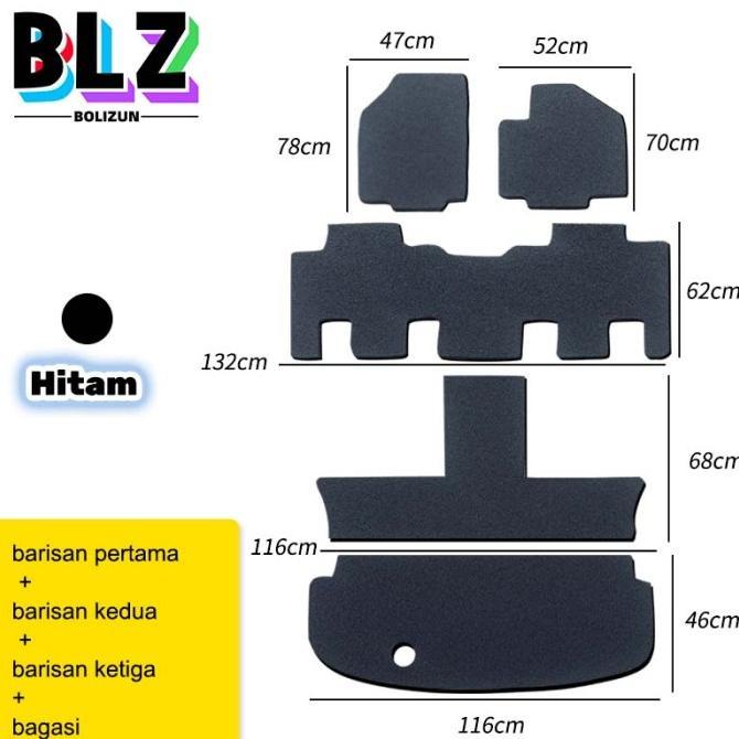 Gambar KARPET MOBIL CUSTOM WULING CORTEZ 1.5 TURBO [CAPTAIN SEAT] - Hitam+Bagasi dari DG SH0P undefined Tokopedia