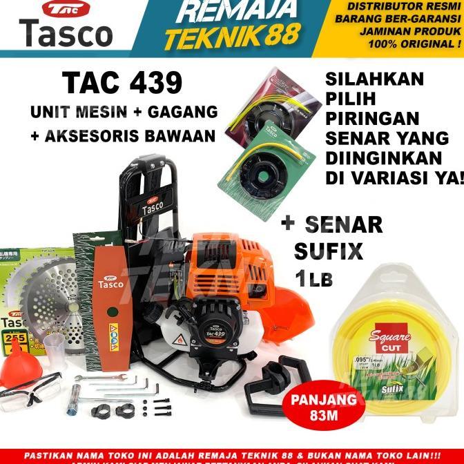 Gambar PROMO MESIN POTONG RUMPUT 4 TAK / TASCO TAC 439 / TAC439 / BRUSH CUTTER - +SenarSufix 1LB, Tanpa Piringan dari Toko nadya murah store undefined Tokopedia