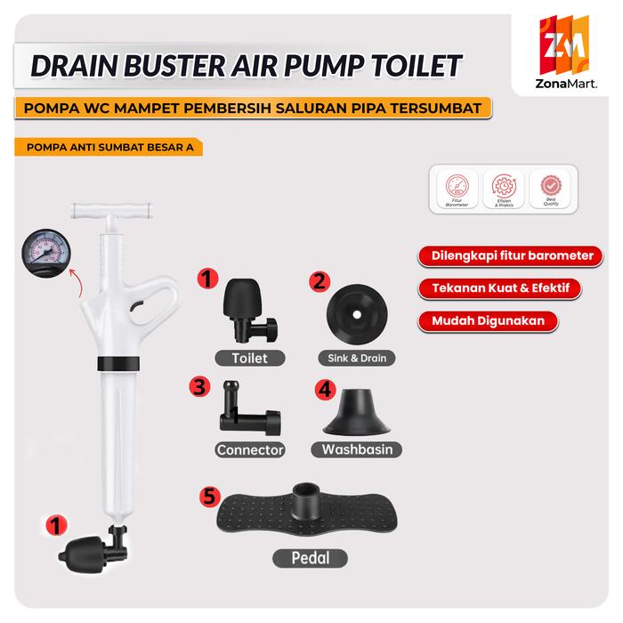 Gambar Alat Penyedot WC Mampet Tersumbat / Pompa Anti Sumbat Saluran Air - SUMBAT BESAR A dari ZONA.MART undefined Tokopedia