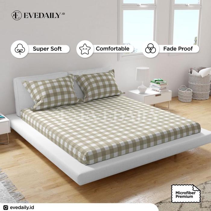 Gambar Sprei Karet Motif Gingham Khaki 20000 18000 16000 14000 12000 10000 9000 / Evedaily - 140x200, 25 dari cozie sleepy undefined Tokopedia