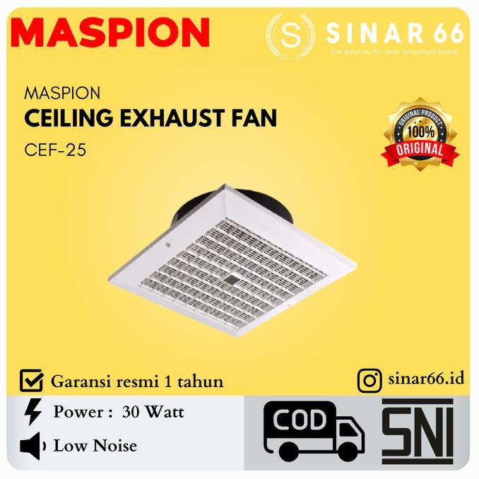 Gambar MASPION CEILING EXHAUST FAN CEF-25 KIPAS ANGIN HISAP LANGIT EXOS 10" - UNIT+PASANG, Seller dari xien lion undefined Tokopedia