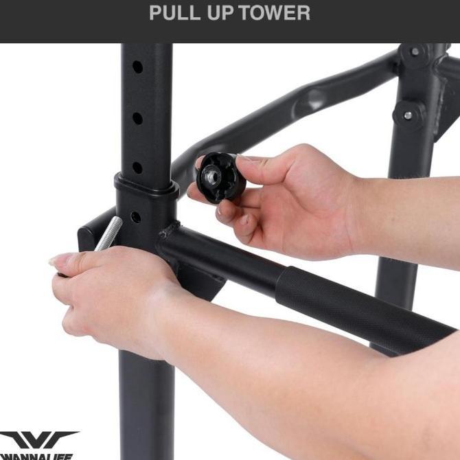 Jual Pull Up Tower Fitness Pullup Power Rack Horizontal Bar Home