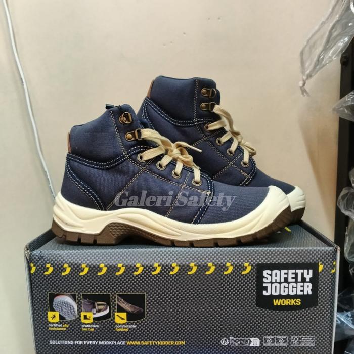 Gambar Sepatu Safety Jogger Desert S1P Navy - Safety Shoes Jogger Original - Navy, 43 dari galerisafetyy undefined Tokopedia