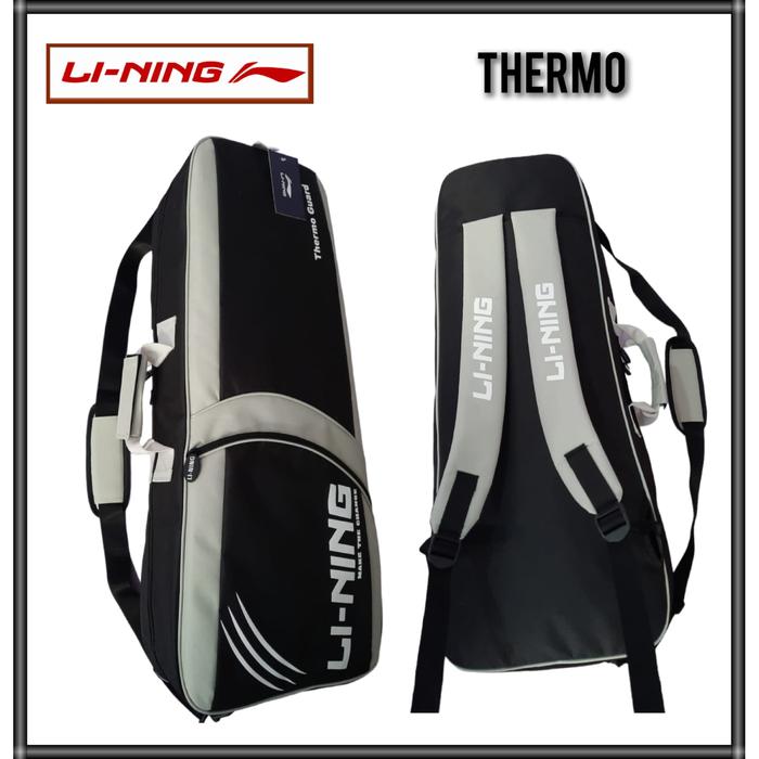 Gambar TAS RAKET RANSEL BADMINTON THERMO GUARD - 1R TH LN HITAM dari TOKO YUSNA undefined Tokopedia