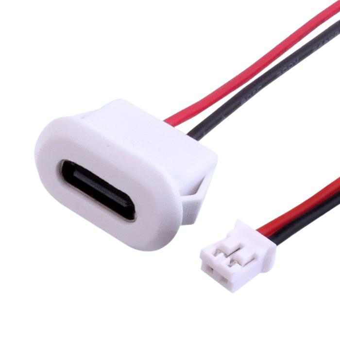 Gambar Konektor USB Tipe C Socket Type C Oval Jack Female Tipe-C Pengisian Cepat 3A Ph2.0 - Putih dari aganshop undefined Tokopedia