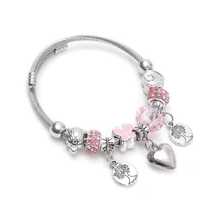 Gambar Gelang Pandora Titanium Wanita Anti Karat/Gelang Tangan/Gelang Hanya Bisa Melar Tapi Tidak Bisa DikecilkanI INsFashion Warna Impor - LILAC dari Gracelynshop23 undefined 5 Tokopedia