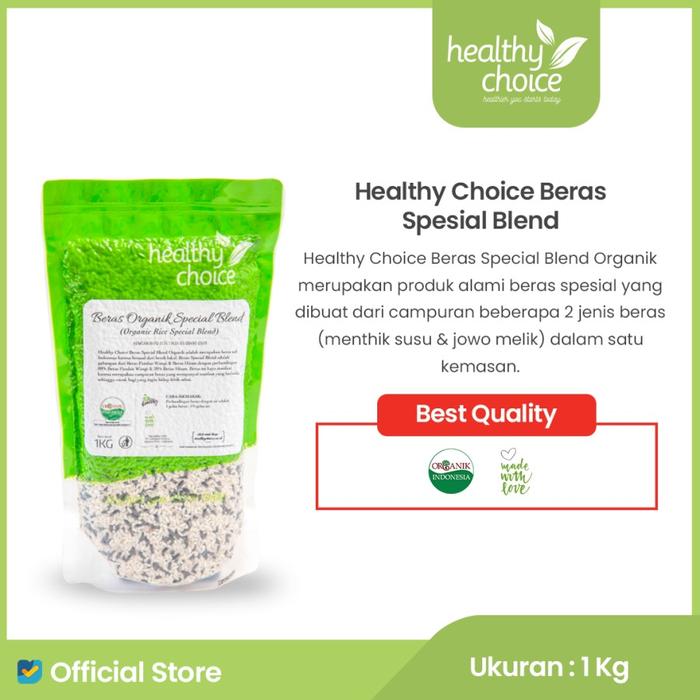 Gambar Healthy Choice Beras Campur Organik 1kg Special Blend (hitam dan coklat), Special Blend Whole Grain (merah, hitam, dan coklat) - Spesial Blend, 1kg dari Healthy Choice Indonesia_NEW undefined Tokopedia