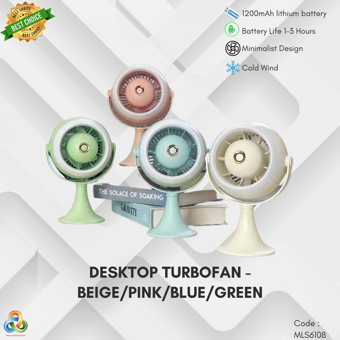 Gambar Kipas Angin Meja / Portable / Deskfan Turbofan USB MLS6108 - Putih dari 3tech Store Indonesia undefined Tokopedia