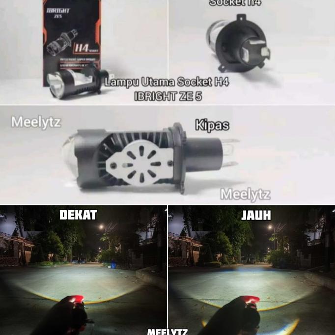 Gambar LAMPU UTAMA LED H4 IBRIGHT ZE5 HIGH LOW AC DC - PUTIH-PUTIH, ICEBLUE ZE5 PRO dari DG SH0P undefined Tokopedia