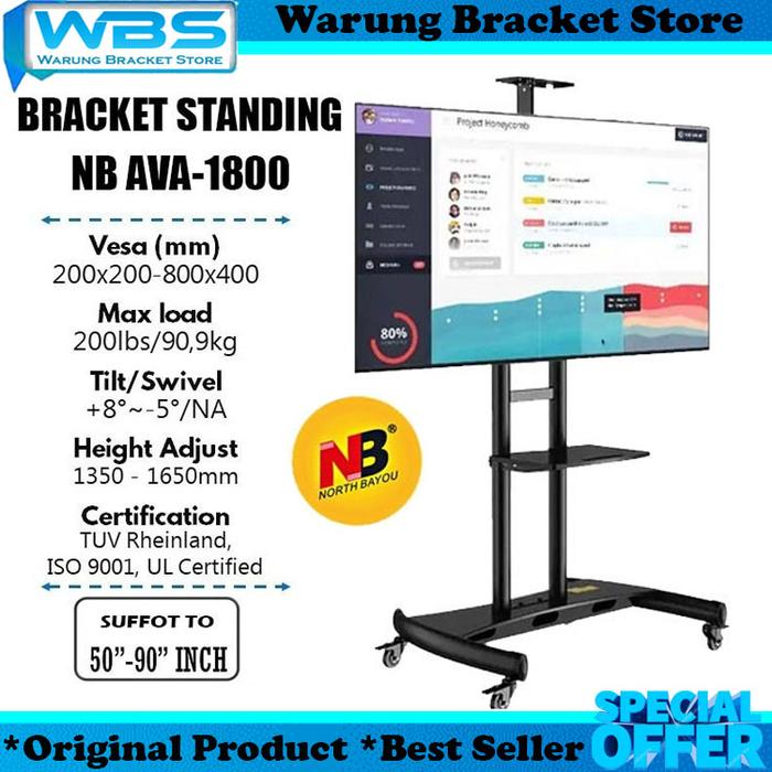 Gambar Braket TV Led Lcd Standing Floor North Bayou AVA1800-70-1P 55-90 Inch dari WARUNG BRACKET STOREE undefined Tokopedia