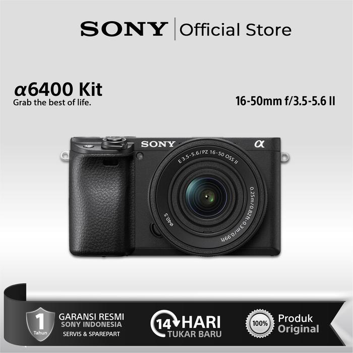 Gambar Sony Alpha a6400 a 6400 Mirrorless Digital Camera with E PZ 16-50mm f3.5-5.6 OSS II - Hitam, Unit Only dari Sony Center Official undefined Tokopedia
