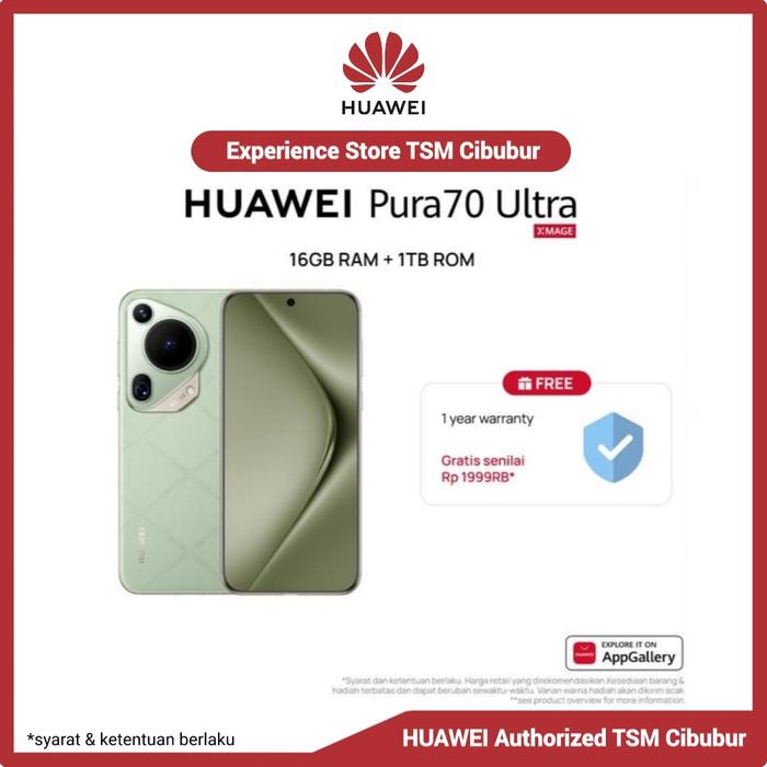 Gambar HUAWEI Pura 70 Ultra Smartphone | Ultra Lighting Pop-out Camera | Ultra Speed Snapshot | Crystal Armour Kunlun Glass - Green dari Huawei TSM Cibubur undefined Tokopedia