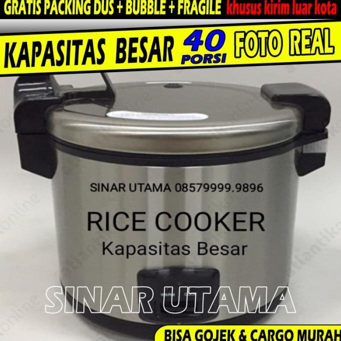 Gambar MAGIC COM JUMBO 40 PORSI 20 LITER Besar Rice Cooker JAR Nasi CATERING - Rice Cooker dari Doaibu idstore undefined Tokopedia