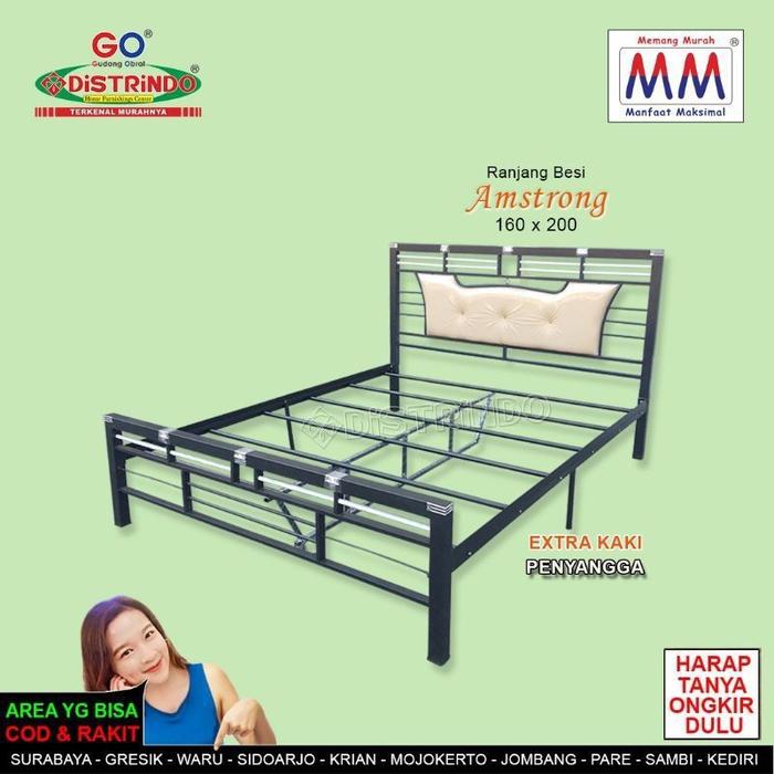 Gambar Divan Ranjang Besi Minimalis Kuat dan Kokoh Ada Tambahan Penyangga - 180 x 200 cm dari Go Distrindo Mebel Surabaya undefined Tokopedia