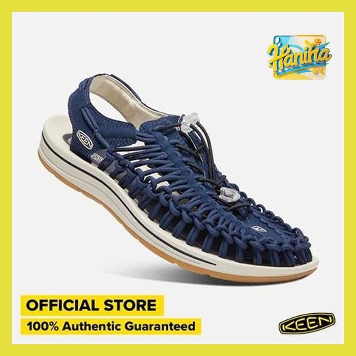 Gambar Sepatu Sandal Pria KEEN UNEEK Canvas - Navy/Birch - Unique and Comfortable Canvas Sandals for Men - 8 dari haniha undefined Tokopedia