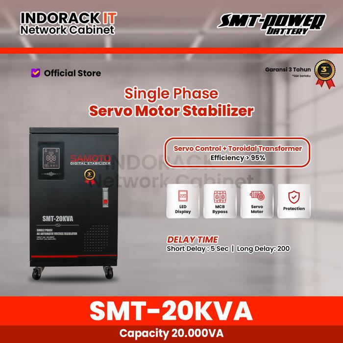 Gambar SAMOTO Stabilizer 20000VA Stavolt Single Phase Stavolt SMT20000VA Stabiliser AC Automatic Regulator dari INDORACK IT Networck Cabinet undefined Tokopedia