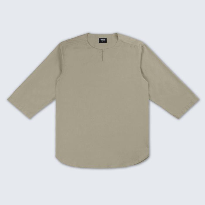 Gambar CUTOFF Mumtaz Kemeja Koko Cotton Kasual Basic Polos Pria Lengan 3/4 New Colors - Beige, S dari cutoff.id undefined Tokopedia
