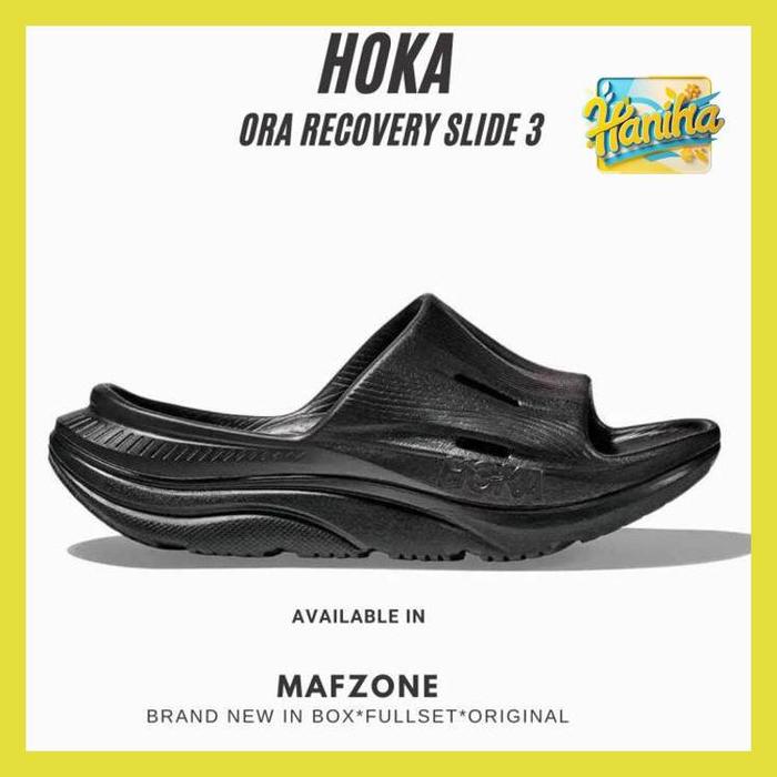 Gambar HOKA Ora Recovery Slide 3 Unisex Sandals - Black/Black Original - Comfortable Recovery Slides for Men and Women - 7 dari haniha undefined 5 Tokopedia