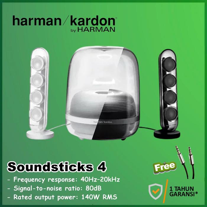Gambar Harman Kardon Soundsticks 4 HK Sound Stick 4 Bluetooth Speaker - Hitam dari Officiall Brands undefined Tokopedia