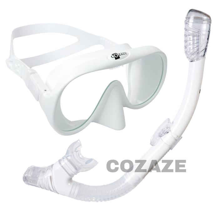 Gambar Snorkeling Set Cozaze Frameless-Diving Mask-Snorkel-Snorkling - White dari Cozaze undefined Tokopedia