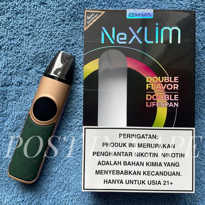 oxva nexlim pine green OXVA NeXLIM, 40W Dual Mesh Pod, 1500 mAh, 4 mL Cartridge, Double Flavor and  Lifespan