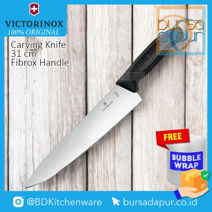 Gambar Victorinox Carving Knife 31 cm (Rata) Black Fibrox Handle (5.2003.31) dari Bursa Dapur Mall undefined Tokopedia