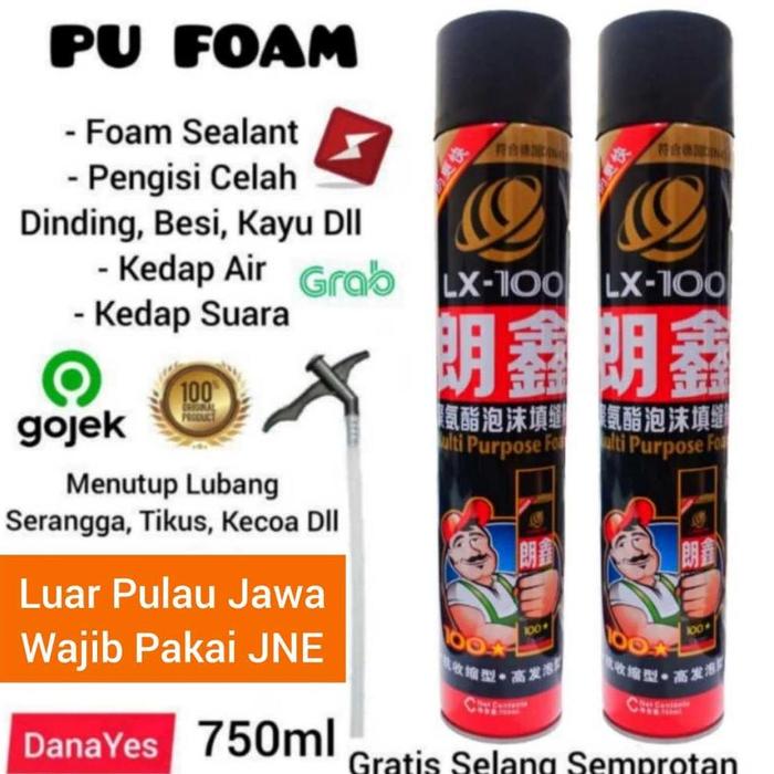 Gambar PU Foam Spray Polyurethane PU Sealant Busa Foam Peredam Panas Peredam Suara Peredam Ruangan Pengisi Rongga Lubang Kosong dari aneka baji undefined Tokopedia
