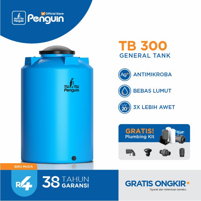 Gambar Penguin TB-300 3000 Liter Toren Tandon Tangki Air General Tank - Biru Muda dari Toko Duo Saudara undefined Tokopedia