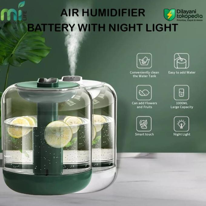Gambar Terlaris MILIFE AIR HUMIDIFIER RECHARGEABLE 1L MIST PORTABLE LIGHT PELEMBAB - GREEN dari yukk belanja5 undefined Tokopedia