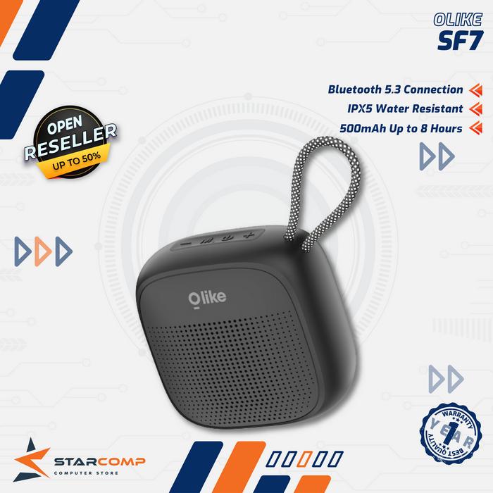 Gambar OLIKE SF7 Speaker Mini Wireless Bluetooth 5.3 HiFi Sound Bass Max 8 Jam Playing Time - Black dari Starcomp Semarang undefined Tokopedia
