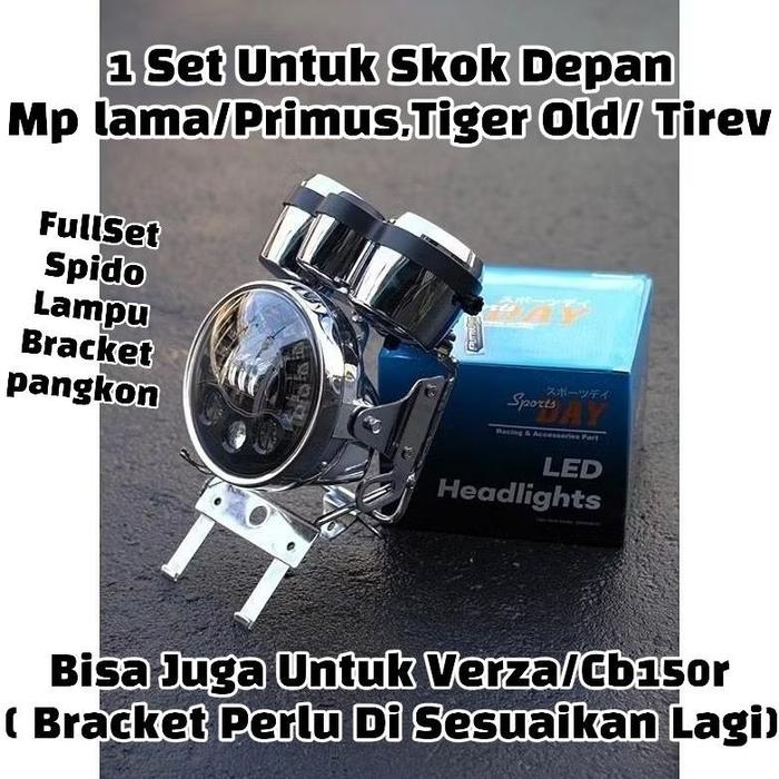 Gambar Lampu Headlamp Depan DAY LED BILLEED 7 inch set batok ninja set speedometer ninja ss pnp Ninja Megapro tiger verza Vixion - 1Set NINJA, SPIDO DIGITAL dari CV WEO undefined 3 Tokopedia