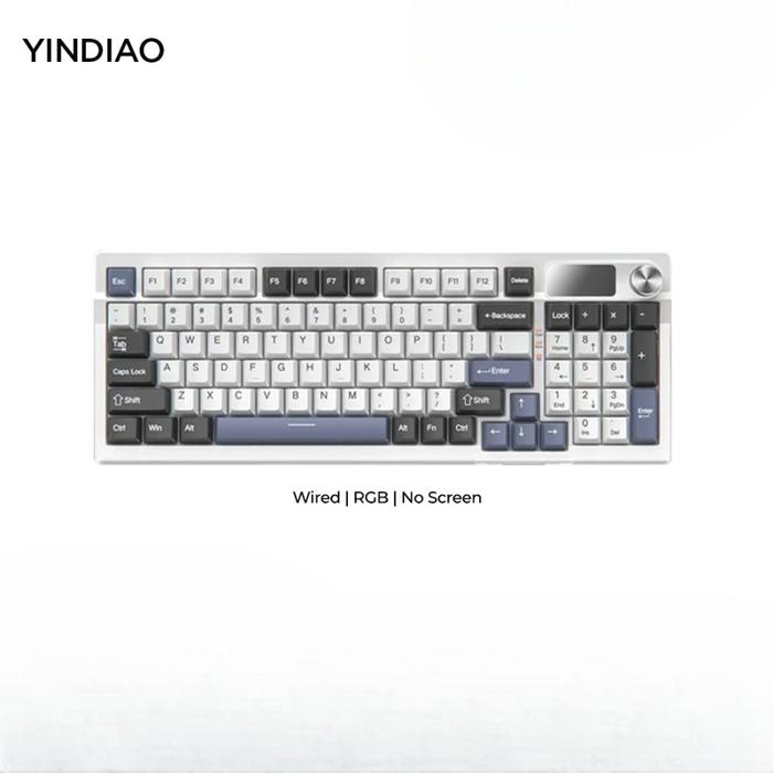 Gambar Yindiao Y95 Wireless/Wired Mechanical Keyboard RGB with Screen and Knob - NO SCREEN dari FRAG GAMING STORE undefined Tokopedia