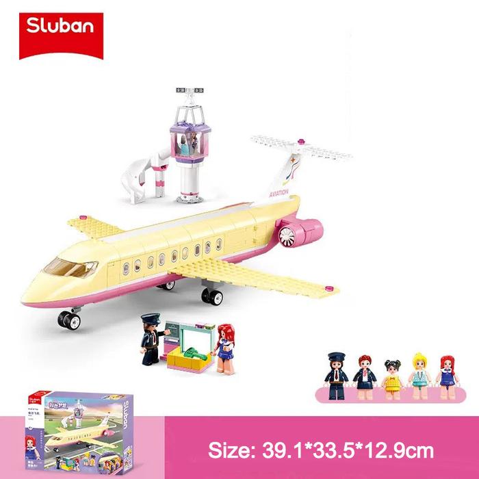 Promo Bricks Pesawat Penumpang City Pesawat Terbang Kargo Hijau