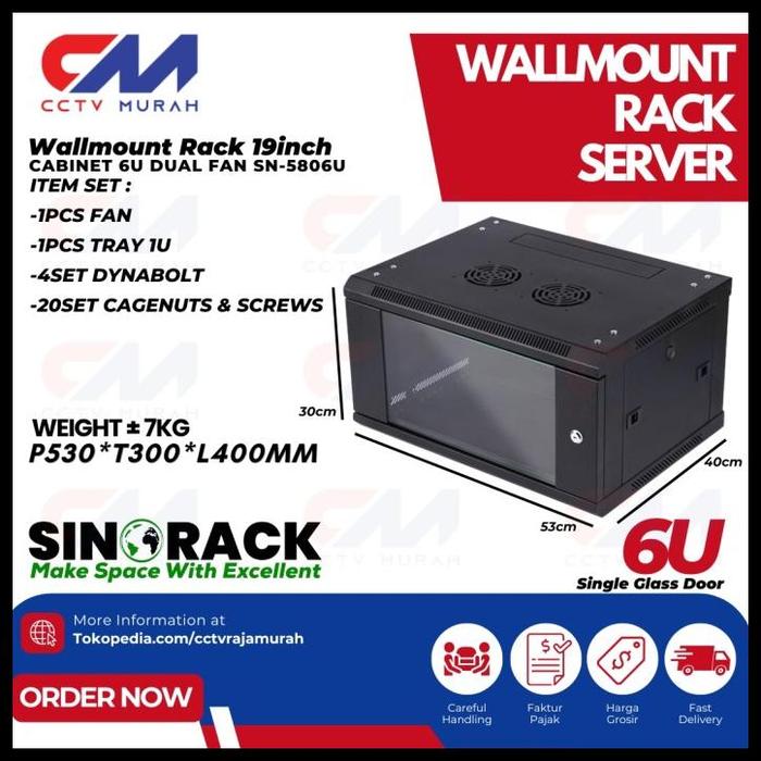 Gambar Terbaru Wallmount Rack 6U, Rak Server Single Door 6U Best Seller - NoFan dari kurnianingsihhj undefined Tokopedia