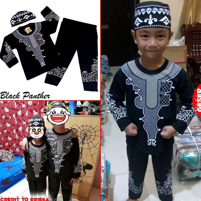 Gambar ! BLACK PANTHER 0 - 10 TAHUN MARUNO BAJU KOKO ANAK PAKAIAN MUSLIM ANAK B - - 10th dari ASMAA COLLECTION undefined Tokopedia