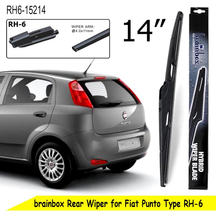 Gambar Brainbox Wiper Belakang Fiat Punto Karet Pembersih Kaca Mobil Rear Wiper Blade Windshield - RH6 14inch dari toserba murah meriah ada undefined Tokopedia