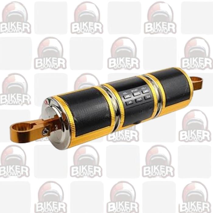 Gambar Speaker Motor MT487 Motorcycle Accessories Speakers with Waterproof Mp3 System Player Function Audio Handlebar Stang Bar Motor - GOLD dari Biker Jowo undefined Tokopedia